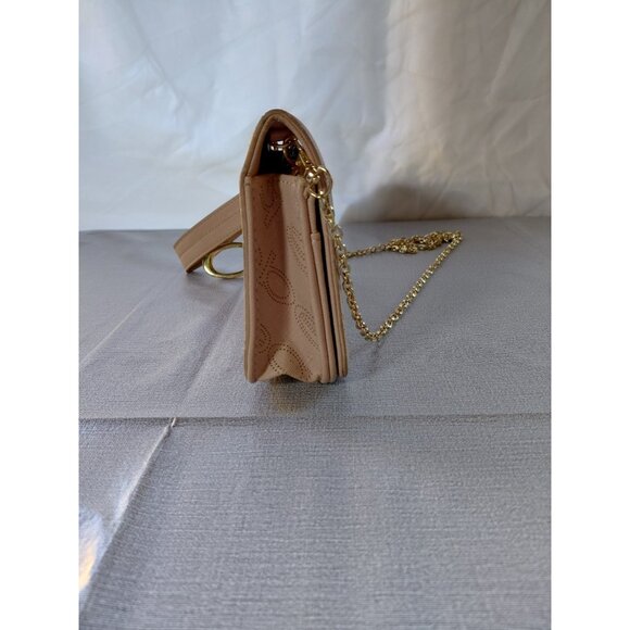 Bebe Shoulder Bag Chain Strap Pocketbook Brand Spellout Blush Pink Vegan Leather - Picture 6 of 16